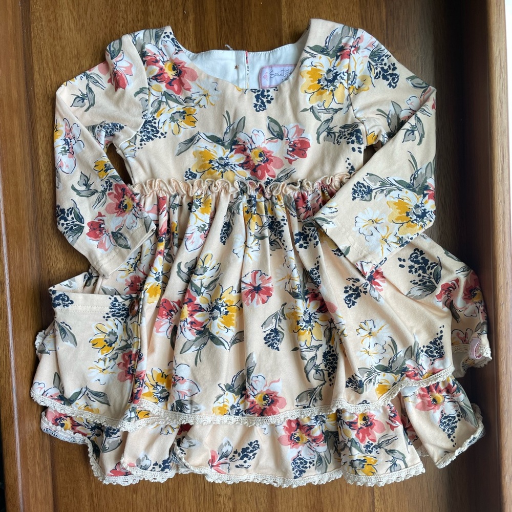 SweetHoney Floral Ruffle Dress - Size 18m